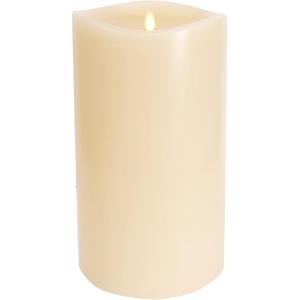 imageLuminara Grand Pillar Flameless LED Candle Ivory 625quot x 106quot Battery Operated Real Wax wTimer Moving Flame Realistic Unscented Home Decor Safe625x106inch