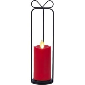 imageLuminara Heritage Lantern with Outdoor Flameless Candle and Remote 95inch Black