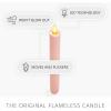 imageLuminara  Flameless Battery Operated Taper Candle  Irish Cream  Pack of 11x95  LED Flickering Flame  Realistic Safe for Home Kids and PetsCrystal Rose