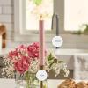 imageLuminara  Flameless Battery Operated Taper Candle  Irish Cream  Pack of 11x95  LED Flickering Flame  Realistic Safe for Home Kids and PetsCrystal Rose
