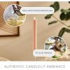 imageLuminara  Flameless Battery Operated Taper Candle  Irish Cream  Pack of 11x95  LED Flickering Flame  Realistic Safe for Home Kids and PetsDusky Rose