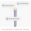imageLuminara  Flameless Battery Operated Taper Candle  Irish Cream  Pack of 11x95  LED Flickering Flame  Realistic Safe for Home Kids and PetsGentle Lavender