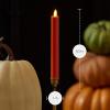 imageLuminara  Flameless Battery Operated Taper Candle  Irish Cream  Pack of 11x95  LED Flickering Flame  Realistic Safe for Home Kids and PetsHarvest Pumpkin