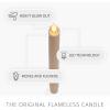 imageLuminara  Flameless Battery Operated Taper Candle  Irish Cream  Pack of 11x95  LED Flickering Flame  Realistic Safe for Home Kids and PetsIrish Cream