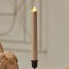 imageLuminara  Flameless Battery Operated Taper Candle  Irish Cream  Pack of 11x95  LED Flickering Flame  Realistic Safe for Home Kids and PetsIrish Cream