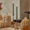 imageLuminara  Flameless Battery Operated Taper Candle  Irish Cream  Pack of 11x95  LED Flickering Flame  Realistic Safe for Home Kids and PetsLoden Green