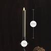 imageLuminara  Flameless Battery Operated Taper Candle  Irish Cream  Pack of 11x95  LED Flickering Flame  Realistic Safe for Home Kids and PetsStone Grey