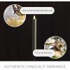 imageLuminara  Flameless Battery Operated Taper Candle  Irish Cream  Pack of 11x95  LED Flickering Flame  Realistic Safe for Home Kids and PetsStone Grey