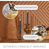 imageLuminara  Flameless Battery Operated Taper Candle  Mellow Peach  Pack of 21x975  LED Flickering Flame  Realistic Safe for Home Kids and PetsBlue