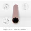 imageLuminara  Flameless Battery Operated Taper Candle  Mellow Peach  Pack of 21x975  LED Flickering Flame  Realistic Safe for Home Kids and PetsRose Tan