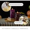 imageLuminara Chalky Skull LED Candle Dark Chocolate Moving Flame Gothic Halloween Decor Battery Operated Flameless Unscented Wax Timer IndoorChocolate Torte