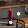 imageLuminara Classic Slim Flameless LED Candle Burgundy 2quot x 425quot Battery Operated Moving Flame Pillar wTimer Safe Realistic Wax Candle Home DecorBurgundy