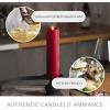 imageLuminara Classic Slim Flameless LED Candle Burgundy 2quot x 425quot Battery Operated Moving Flame Pillar wTimer Safe Realistic Wax Candle Home DecorBurgundy