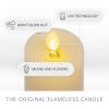 imageLuminara Classic Slim Flameless LED Candle Burgundy 2quot x 425quot Battery Operated Moving Flame Pillar wTimer Safe Realistic Wax Candle Home DecorIvory