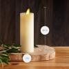 imageLuminara Classic Slim Flameless LED Candle Burgundy 2quot x 425quot Battery Operated Moving Flame Pillar wTimer Safe Realistic Wax Candle Home DecorIvory