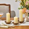 imageLuminara Classic Slim Flameless LED Candle Burgundy 2quot x 425quot Battery Operated Moving Flame Pillar wTimer Safe Realistic Wax Candle Home DecorIvory