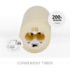 imageLuminara Classic Slim Flameless LED Candle Burgundy 2quot x 425quot Battery Operated Moving Flame Pillar wTimer Safe Realistic Wax Candle Home DecorIvory
