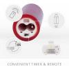 imageLuminara Classic Slim Flameless LED Candle Burgundy 2quot x 425quot Battery Operated Moving Flame Pillar wTimer Safe Realistic Wax Candle Home DecorRed