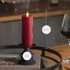 imageLuminara Classic Slim Flameless LED Candle Burgundy 2quot x 425quot Battery Operated Moving Flame Pillar wTimer Safe Realistic Wax Candle Home DecorRed