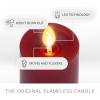 imageLuminara Classic Slim Flameless LED Candle Burgundy 2quot x 425quot Battery Operated Moving Flame Pillar wTimer Safe Realistic Wax Candle Home DecorRed