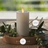 imageLuminara Classic Slim Flameless LED Candle Burgundy 2quot x 425quot Battery Operated Moving Flame Pillar wTimer Safe Realistic Wax Candle Home DecorWhite