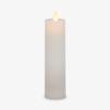 imageLuminara Classic Slim Flameless LED Candle Burgundy 2quot x 425quot Battery Operated Moving Flame Pillar wTimer Safe Realistic Wax Candle Home DecorWhite
