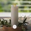 imageLuminara Classic Slim Flameless LED Candle Burgundy 2quot x 425quot Battery Operated Moving Flame Pillar wTimer Safe Realistic Wax Candle Home DecorWhite