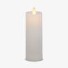imageLuminara Classic Slim Flameless LED Candle Burgundy 2quot x 425quot Battery Operated Moving Flame Pillar wTimer Safe Realistic Wax Candle Home DecorWhite