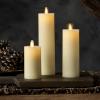 imageLuminara Classic Slim Flameless LED Candle Burgundy 2quot x 425quot Battery Operated Moving Flame Pillar wTimer Safe Realistic Wax Candle Home DecorYellow