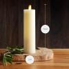 imageLuminara Classic Slim Flameless LED Candle Burgundy 2quot x 425quot Battery Operated Moving Flame Pillar wTimer Safe Realistic Wax Candle Home DecorYellow