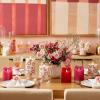 imageLuminara Debossed Hearts Pillar Candle Metallic Magenta  Patented Flickering Flameless Technology  Valentines Day Collection  Remote Ready  45quotPearl Ivory Red Metallic