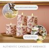 imageLuminara Debossed Hearts Pillar Candle Metallic Magenta  Patented Flickering Flameless Technology  Valentines Day Collection  Remote Ready  45quotPearl Ivory Magenta Metallic