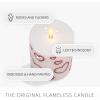 imageLuminara Debossed Hearts Pillar Candle Metallic Magenta  Patented Flickering Flameless Technology  Valentines Day Collection  Remote Ready  45quotPearl Ivory Magenta Metallic