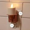 imageLuminara Flameless Candle Black Nightlight with Motion Sensor  Plugin Night LED Light with Patented RealFlame Effect Technology  Safe for Kids and Pets  Auto Dusk to DawnBaked Clay