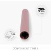 imageLuminara Flameless Candle Taper 1quot x 95quot Melted Top Real Wax Unscented Remote Ready Timer Blooming Mauve