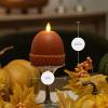 imageLuminara Flameless Fall Harvest Decor  Acorn Figural LED Candle Natural Color Brown 3quot x 45quot Real Wax Moving Flame Battery Operated wTimer Indoor Use