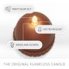 imageLuminara Flameless Fall Harvest Decor  Acorn Figural LED Candle Natural Color Brown 3quot x 45quot Real Wax Moving Flame Battery Operated wTimer Indoor Use