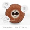 imageLuminara Flameless Fall Harvest Decor  Acorn Figural LED Candle Natural Color Brown 3quot x 45quot Real Wax Moving Flame Battery Operated wTimer Indoor Use