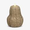 imageLuminara Flameless Fall Harvest Decor  Gourd Figural LED Candle Orange Natural Color 53quot x 75quot Real Wax Moving Flame Battery Operated wTimer