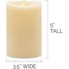imageLuminara Flameless Pillar Candle  Moving Flame LED Battery Operated Lights with Real Vanilla Scented Wax  Remote Ready  Remote Sold Separetely  Ivory White  35quot x 5quot