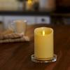 imageLuminara Flameless Pillar Candle  Moving Flame LED Battery Operated Lights with Real Vanilla Scented Wax  Remote Ready  Remote Sold Separetely  Ivory White  35quot x 5quot