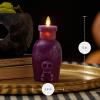 imageLuminara Poison Bottle Flameless LED Candle Imperial Purple Wax Battery Operated Moving Flame Halloween Decor with Timer Spooky Home DecorationImperial Purple