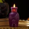 imageLuminara Poison Bottle Flameless LED Candle Imperial Purple Wax Battery Operated Moving Flame Halloween Decor with Timer Spooky Home DecorationImperial Purple