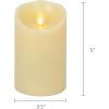imageLuminara Realistic Artificial Flame Pillar Candle with Timer 5Inch Ivory