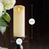 imageLuminara Scalloped Edge Flameless LED Candle Ivory 3quot x 65quot Battery Operated Moving Flame Real Wax Pillar with Timer Vanilla Honey Scented3 x 85