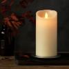 imageLuminara Scalloped Edge Flameless LED Candle Ivory 3quot x 65quot Battery Operated Moving Flame Real Wax Pillar with Timer Vanilla Honey Scented35 x 7