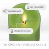 imageLuminara Set of 3 Halloween MultiColor and Size Flameless LED Candle Pillars with 10Button Remote Control Scalloped Edge Unscented Real Wax Timer