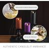 imageLuminara Set of 3 Halloween MultiColor with Orange Glitter and Sizes Flameless LED Candle Pillars with 10Button Remote Control Scalloped Edge Unscented Real Wax Timer