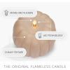 imageLuminara Tall Pumpkin Figural Flameless Flickering Moving Flame LED Candle 57quot x 55quot Chalky Finish Real Unscented Wax Time Function Irish Cream