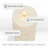 imageLuminara White Swan Embossed Trees Flameless LED Candle 32quot x 65quot Moving Flame Safe Timer Feature Real Wax Battery Operated Home DcorWhite Swan Snowflake